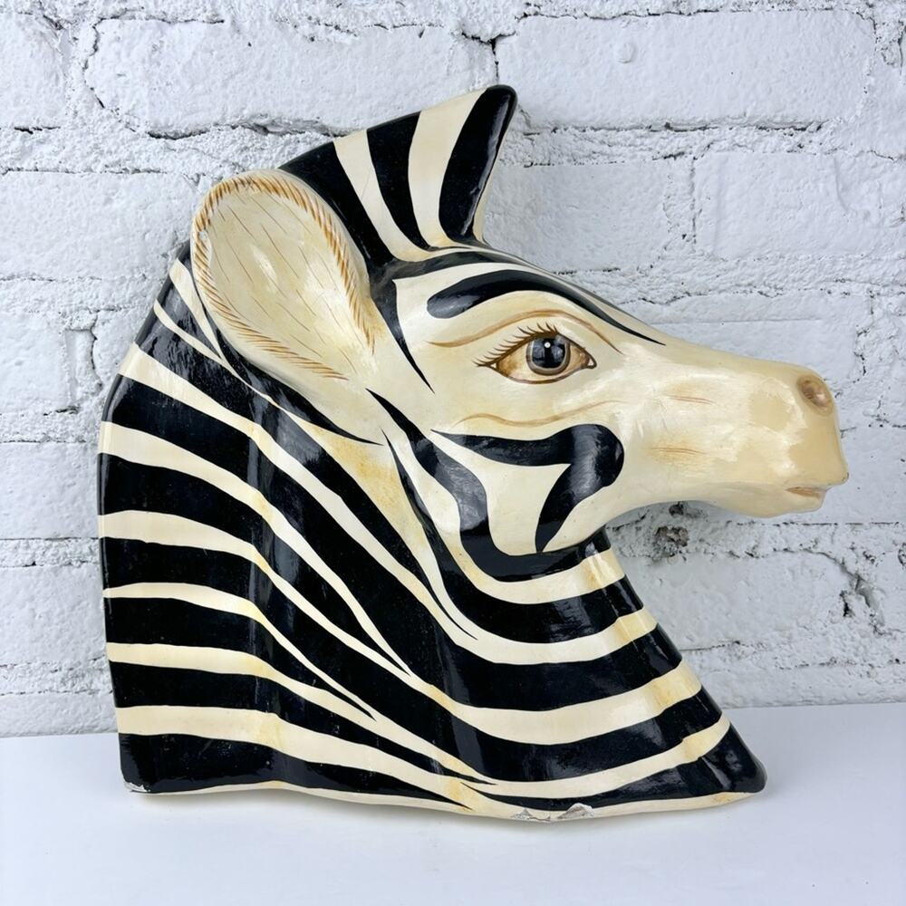 Zebra Paper Mache Wall Art
